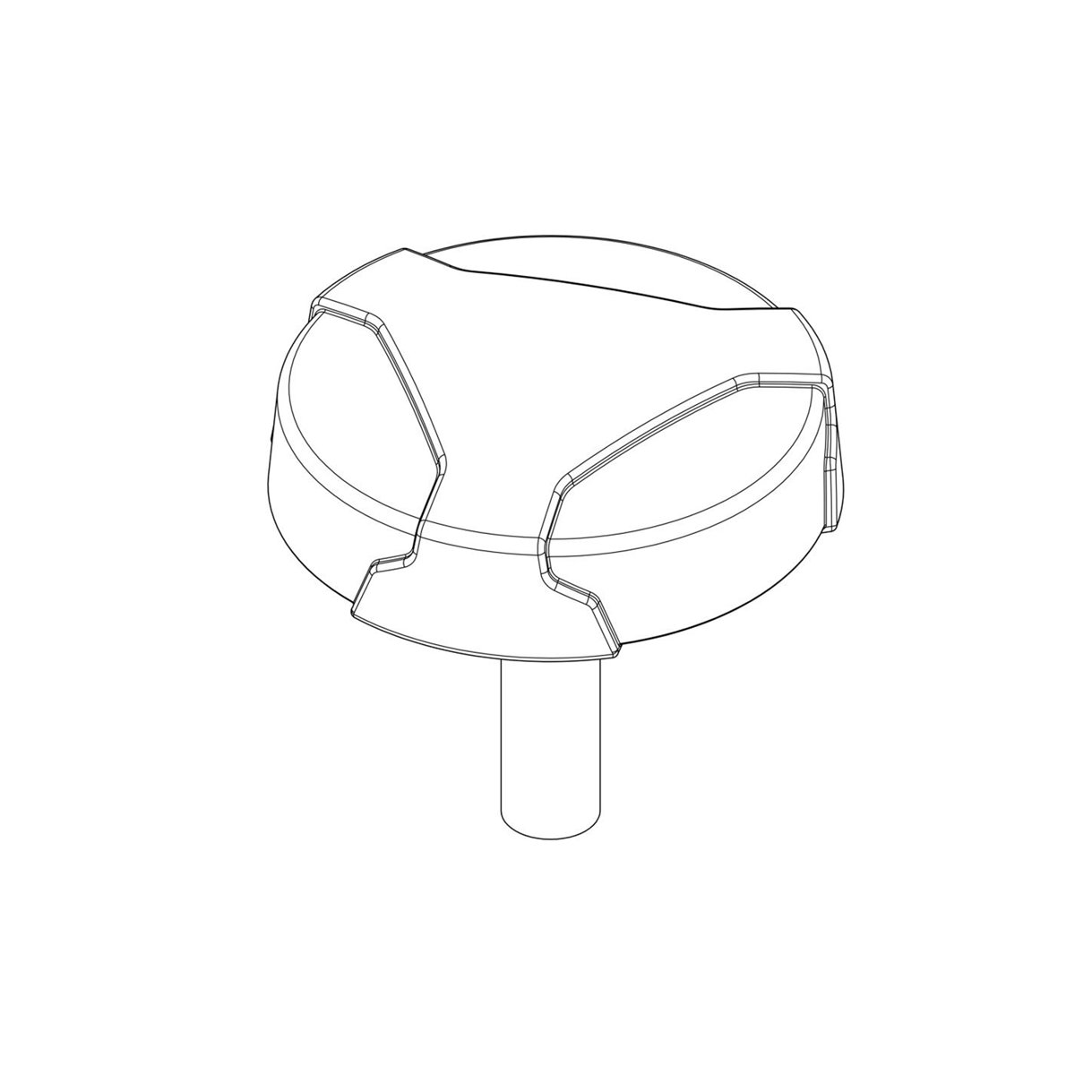 Lobe Knob Black M10 X 1,5