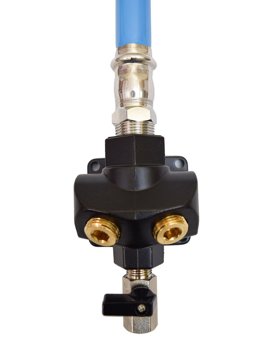 3/4" MULTI PORT WALL OUTLET W/SHUTOFF, 1/2" NPT (4X)  COMPRESSED PIPE