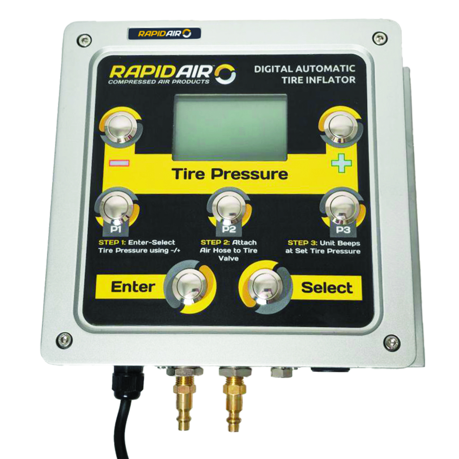 WALL MOUNT AUTO TIRE INFLATOR WITH 3 PRESETS