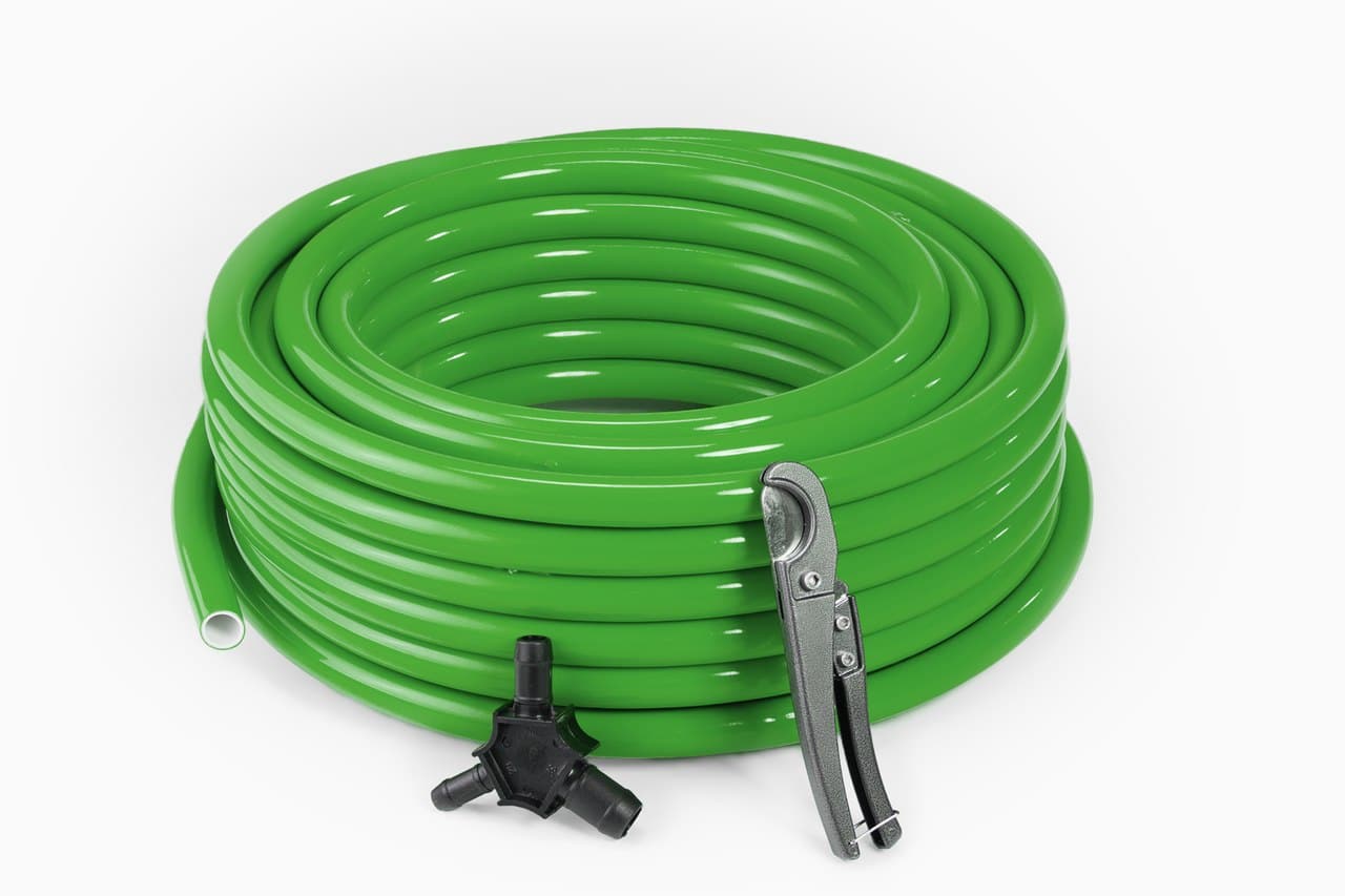 3/4" MAXLINE TUBING 100FT ROLL,  GREEN, includes bevel tool and cutter, non returnable