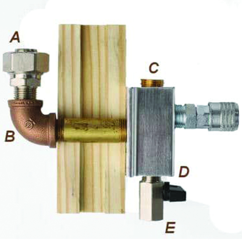 3/4" MAXLINE  THRU WALL OUTLET KIT, 1/2" NPT OUTLET PORT