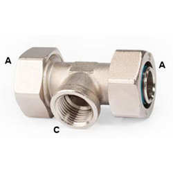 3/4" REDUCING TEE, 1/2" FEMALE NPT DROP LEG  MAXLINE