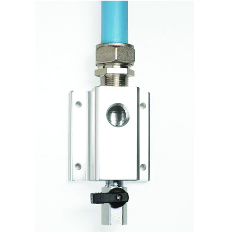 1/2" MAXLINE SINGLE PORT OUTLET WITH SHUTOFF, 1/2" NPT PORT