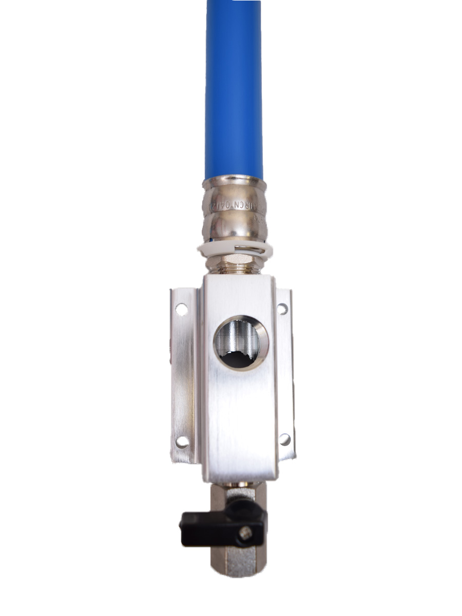 3/4" SINGLE PORT OUTLET, 1/2" NPT OUTLET PORT , COMPRESSED FLEXIBLE TUBING