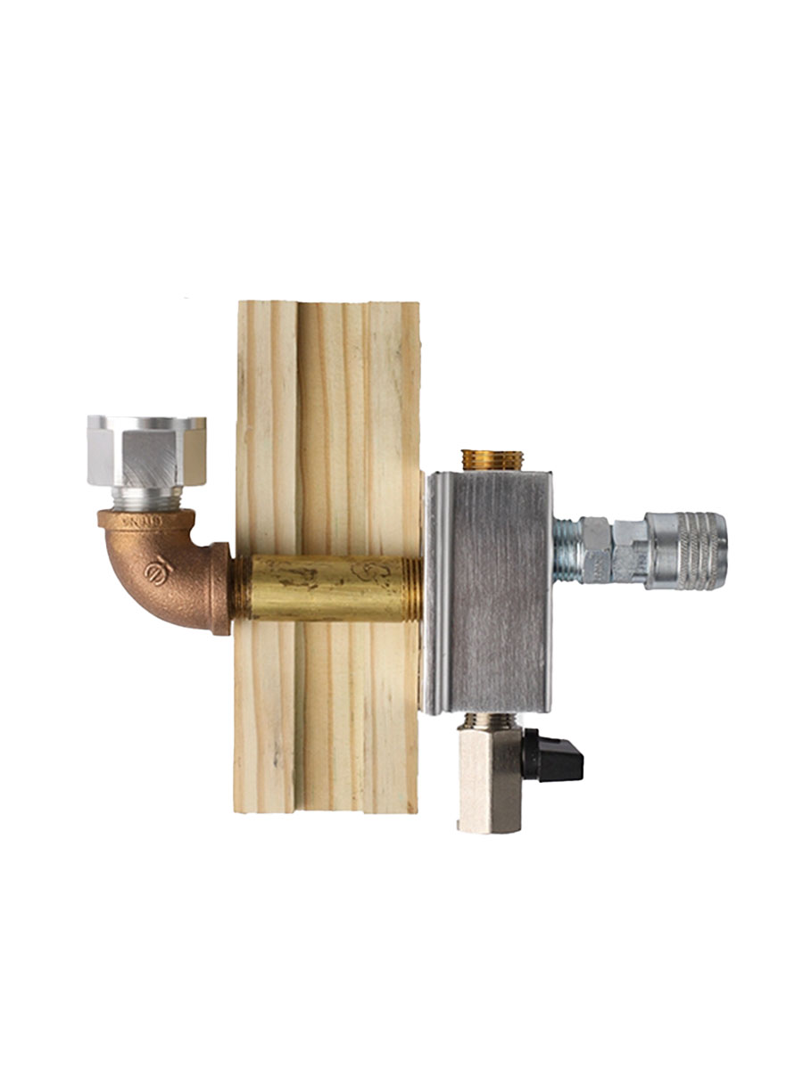 3/4" SINGLE PORT OUTLET, THRU WALL,  1/2" NPT OUTLET PORT , COMPRESSED FLEXIBLE TUBING