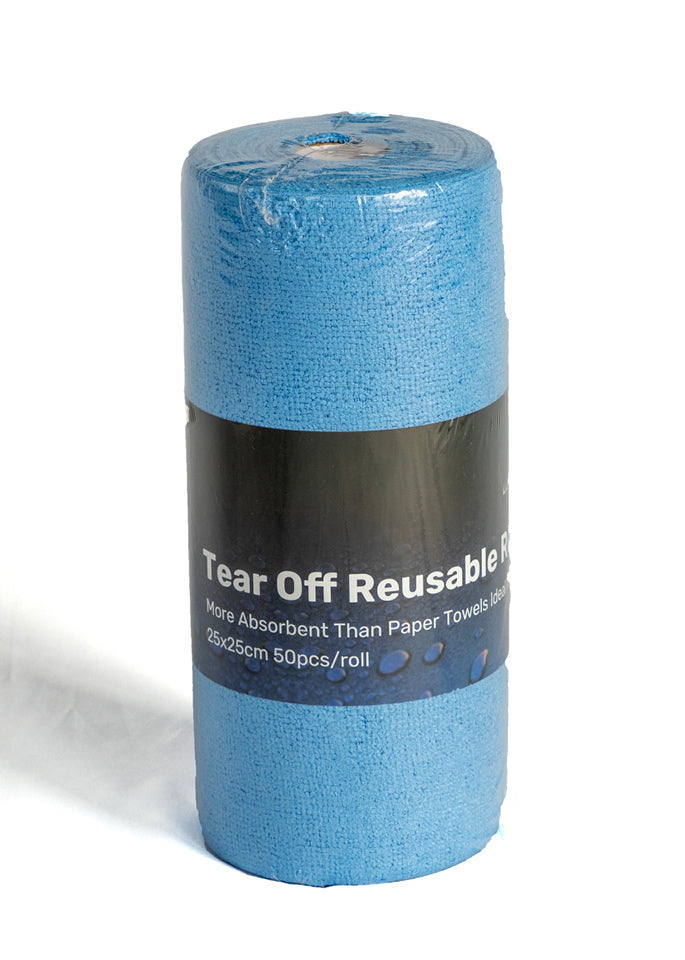 Reusable Microfiber Towel Roll - Grey